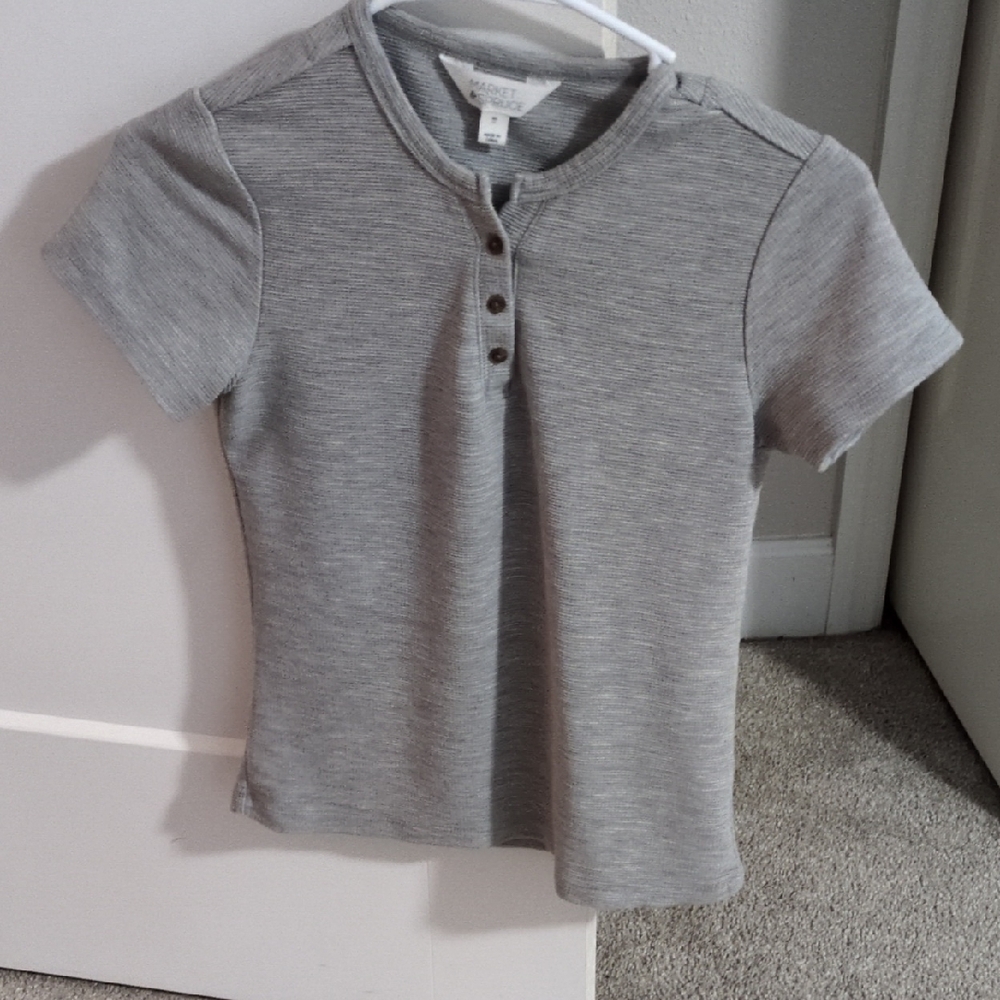 Market & Spruce Heather Gray Kids Button Down Shirt